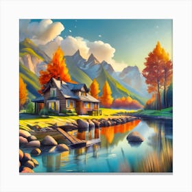 Dream House Illustration Canvas Print