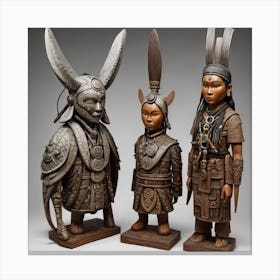 Three Asian Warriors Canvas Print