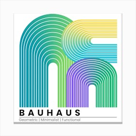 Bauhaus Geometric Minimist Functional Canvas Print