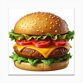 Classic Cheeseburger Canvas Print