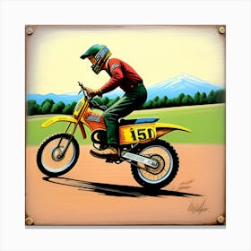 Dirt Bike Rider Canvas Print