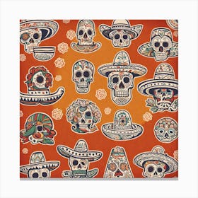 Day Of The Dead Skulls 7 Canvas Print