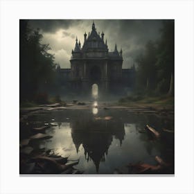 Dark Fantasy Castle Canvas Print