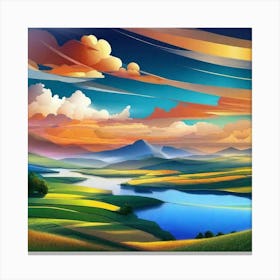 Landscape Painting, Landscape Painting, Landscape Painting, Landscape Painting, Landscape Painting 14 Canvas Print