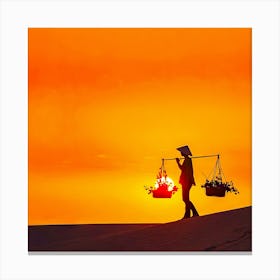 Sunset In Vietnam Canvas Print