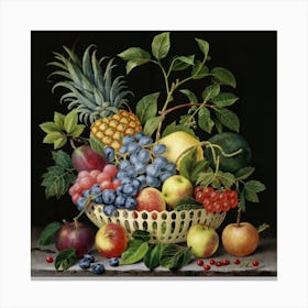 A collection of different delicious fruits 4 Canvas Print