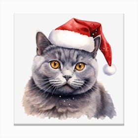 Santa Cat 13 Canvas Print