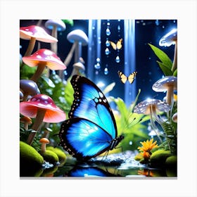 Butterfly In The Forest Canvas Print