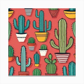 Cactus Pattern 7 Canvas Print