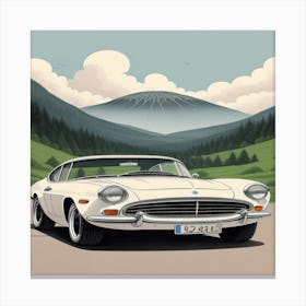 White Car 4 Canvas Print