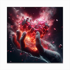 Heart Of Fire 5 Canvas Print