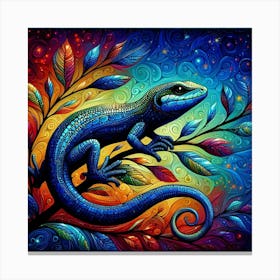 Lizard Painting Canvas Print