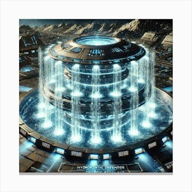 Cascade Sovereignty Scifi Cascade Fortress Shield Canvas Print