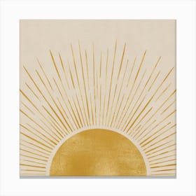 Golden Sunrise Minimalist Radiance (1) Canvas Print