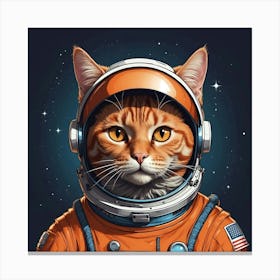 Astronaut Cat 2 Canvas Print