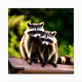 Raccoons 3 Canvas Print