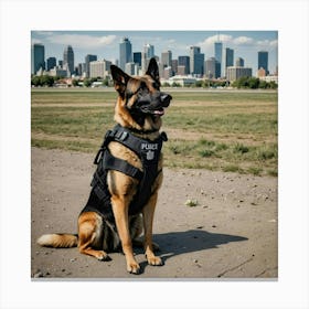 Police Dog Canvas Print