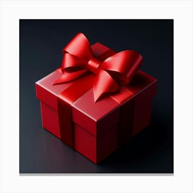 Red Gift Box 2 Canvas Print