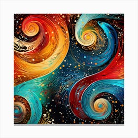 Abstract Swirls Painting 1 Canvas Print