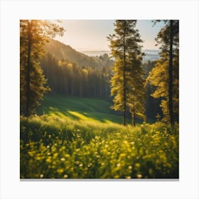 Sunrise In The Mountains 3 Canvas Print