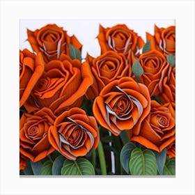 Orange Roses 1 Canvas Print