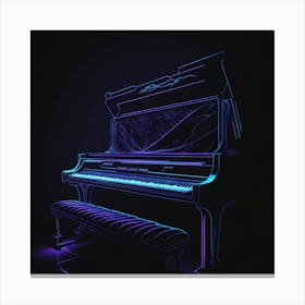 Neon Piano Canvas Print
