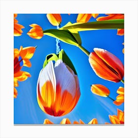 Tulips In The Sky Canvas Print