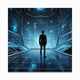 Futuristic Businessman 17 Canvas Print