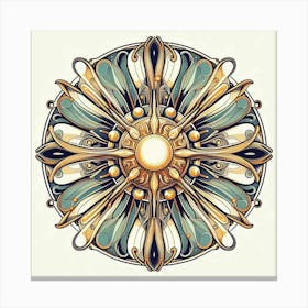 Ornate Floral Ornament Canvas Print