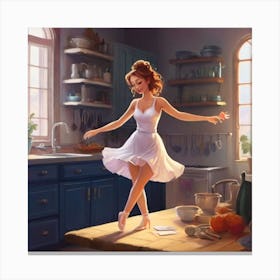 this kitchen is for dance Canvas Print