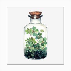 Shamrocks In A Bottle 2 Canvas Print