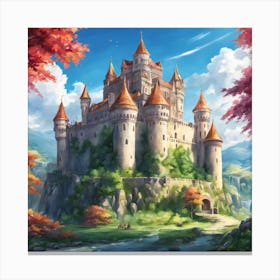 Castle In The Forest 4 Canvas Print