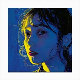 Girl With Blue Eyes 3 Canvas Print