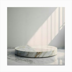 Round Marble Coffee Table 1 Canvas Print