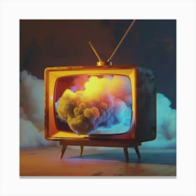 Tv With Clouds 1 Canvas Print