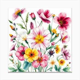 Watercolor Flowers 15 Canvas Print