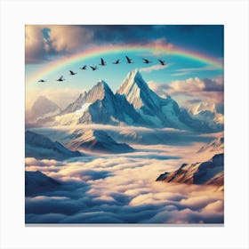 Rainbow Over Mountains 2 Canvas Print