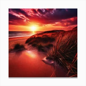 Sunset On The Beach 375 Canvas Print