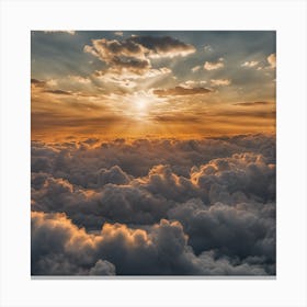 Sunrise Over Clouds 1 Canvas Print