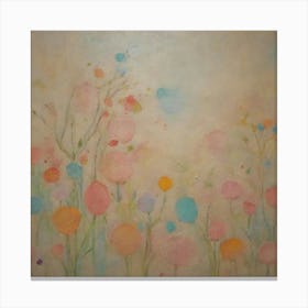 Pastel Flowers Canvas Print