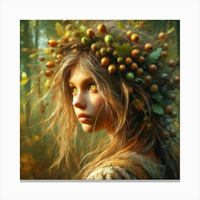 Girl In The Forest 4 Canvas Print