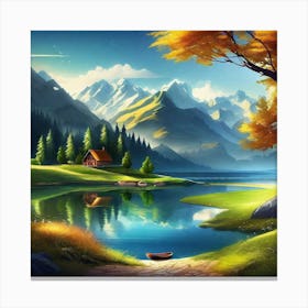 Landscape Painting 230 Canvas Print