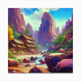 Landscape of valley rocks 2 Canvas Print
