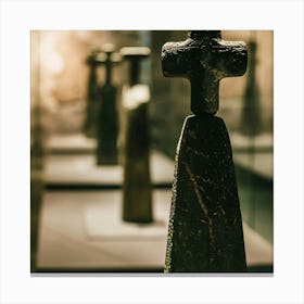 Cross In The Museum Canvas Print