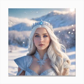 A Glamorous Snow Queen Canvas Print