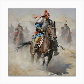 OIL CHINESE WARRIORS Canvas Print