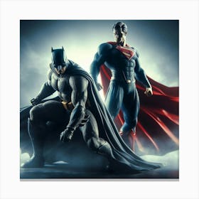 Batman And Superman Canvas Print