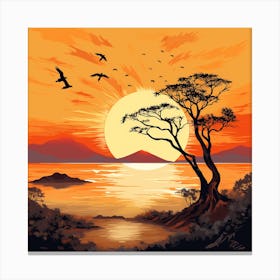 Sunset Painting 1 Canvas Print