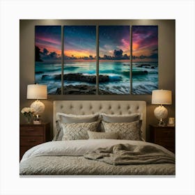 Sunset Over The Ocean Canvas Print