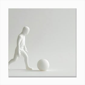 Man Kicking A Ball 1 Canvas Print